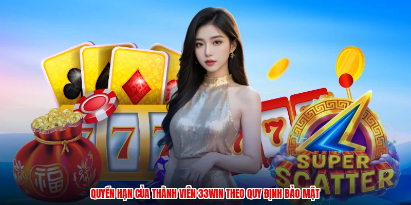 Quyền hạn của thành viên 33Win theo quy định bảo mật